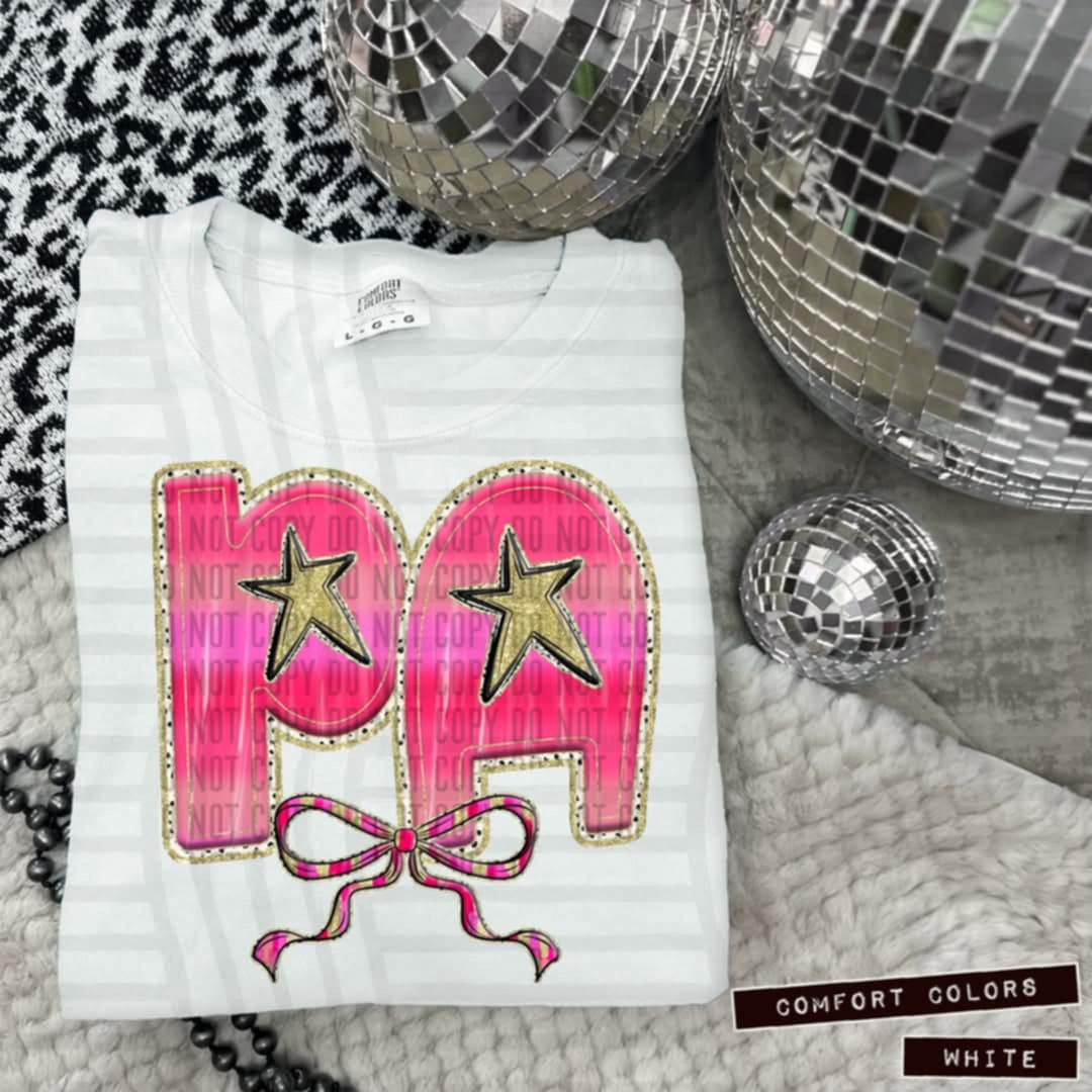 PA pink with bow (Caplinger) 100660 DTF transfer