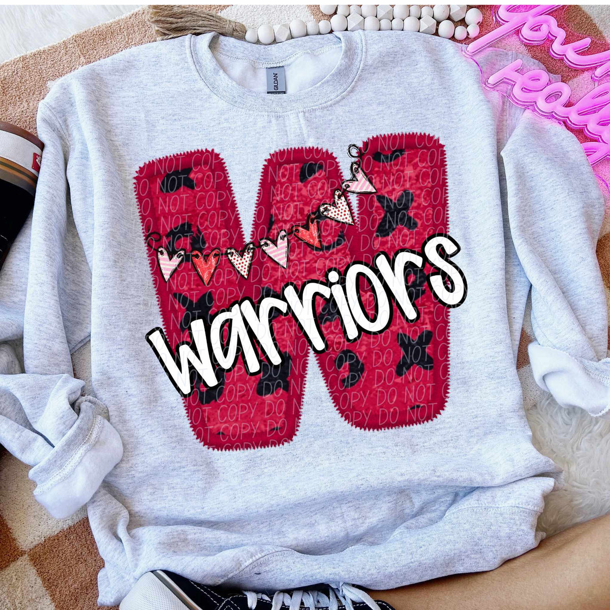 W warriors valentine (CITY) 77968 DTF transfer