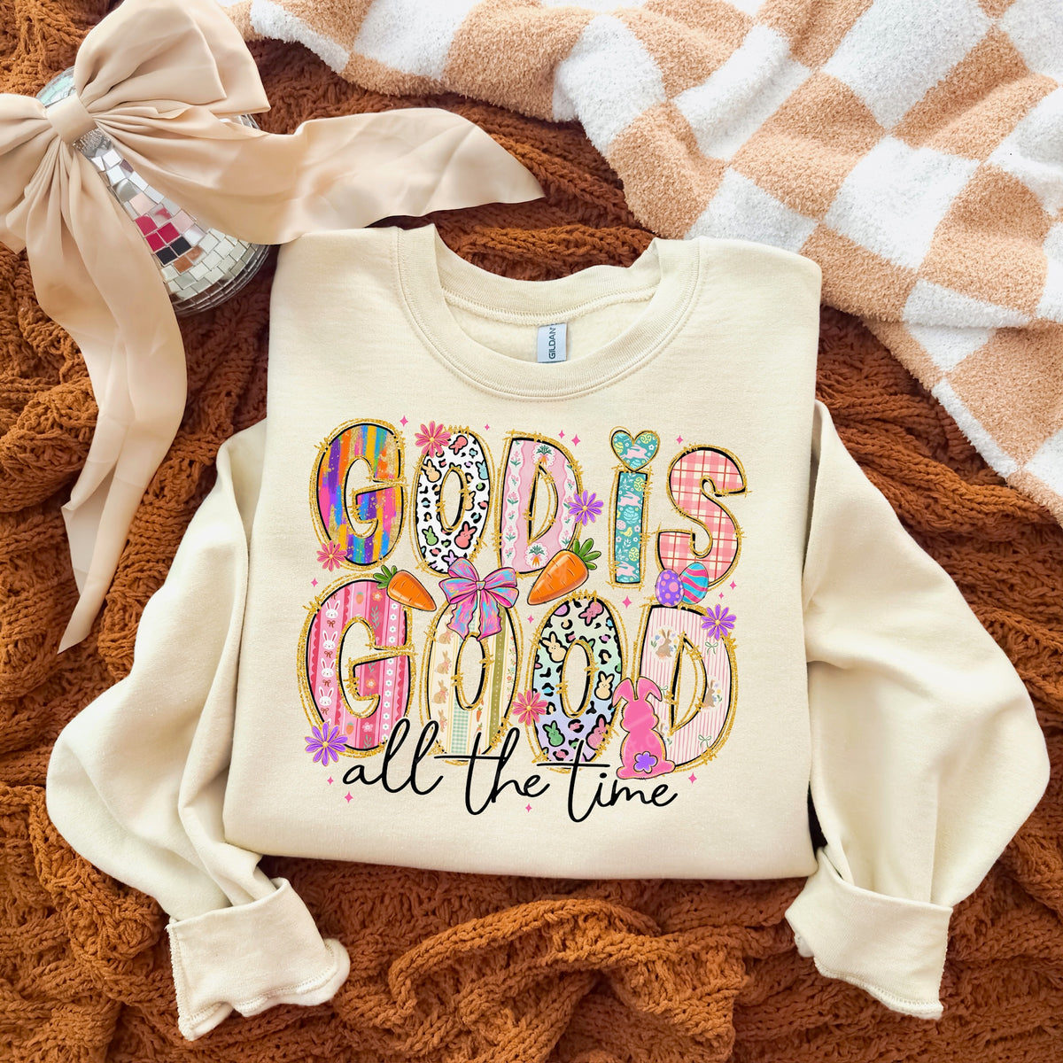 God is good all the time (black words) Sunday special DTF transfer