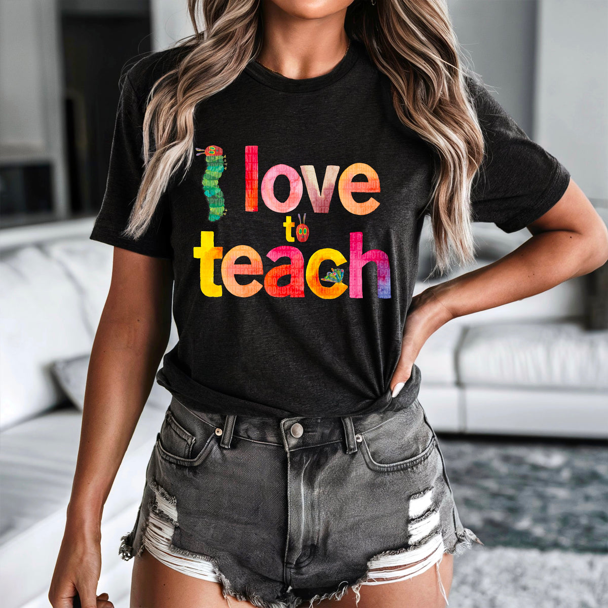 Love to teach caterpillar 91726 DTF transfer