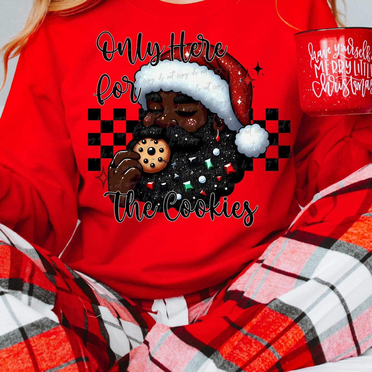 Only here for the cookies dark Santa 53383 DTF transfers
