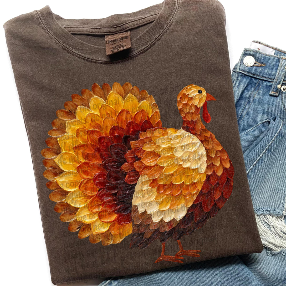 Turkey Faux Paint TTD DTF transfer