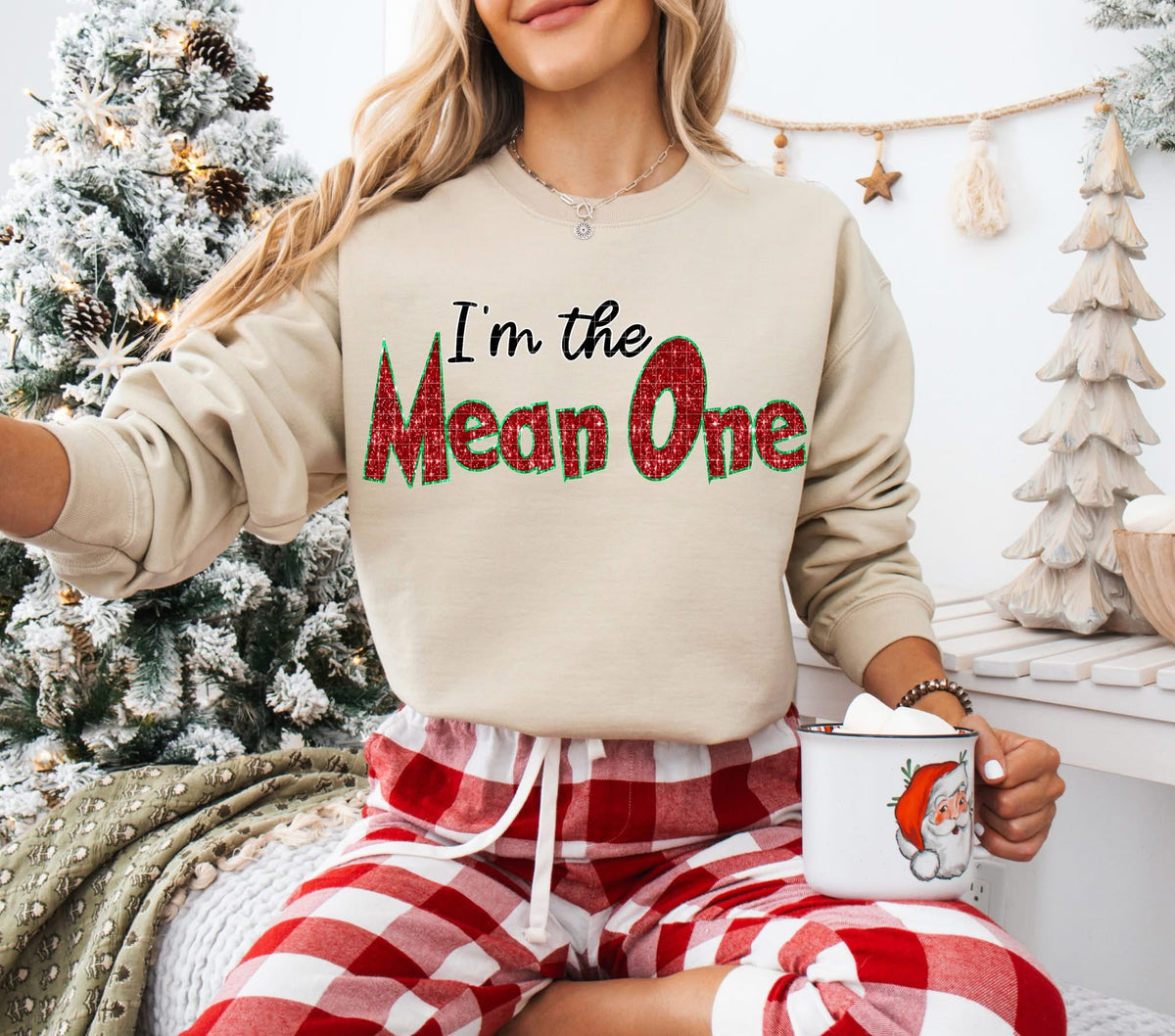 I’m the Mean one faux glitter (Linda) DTF Transfer