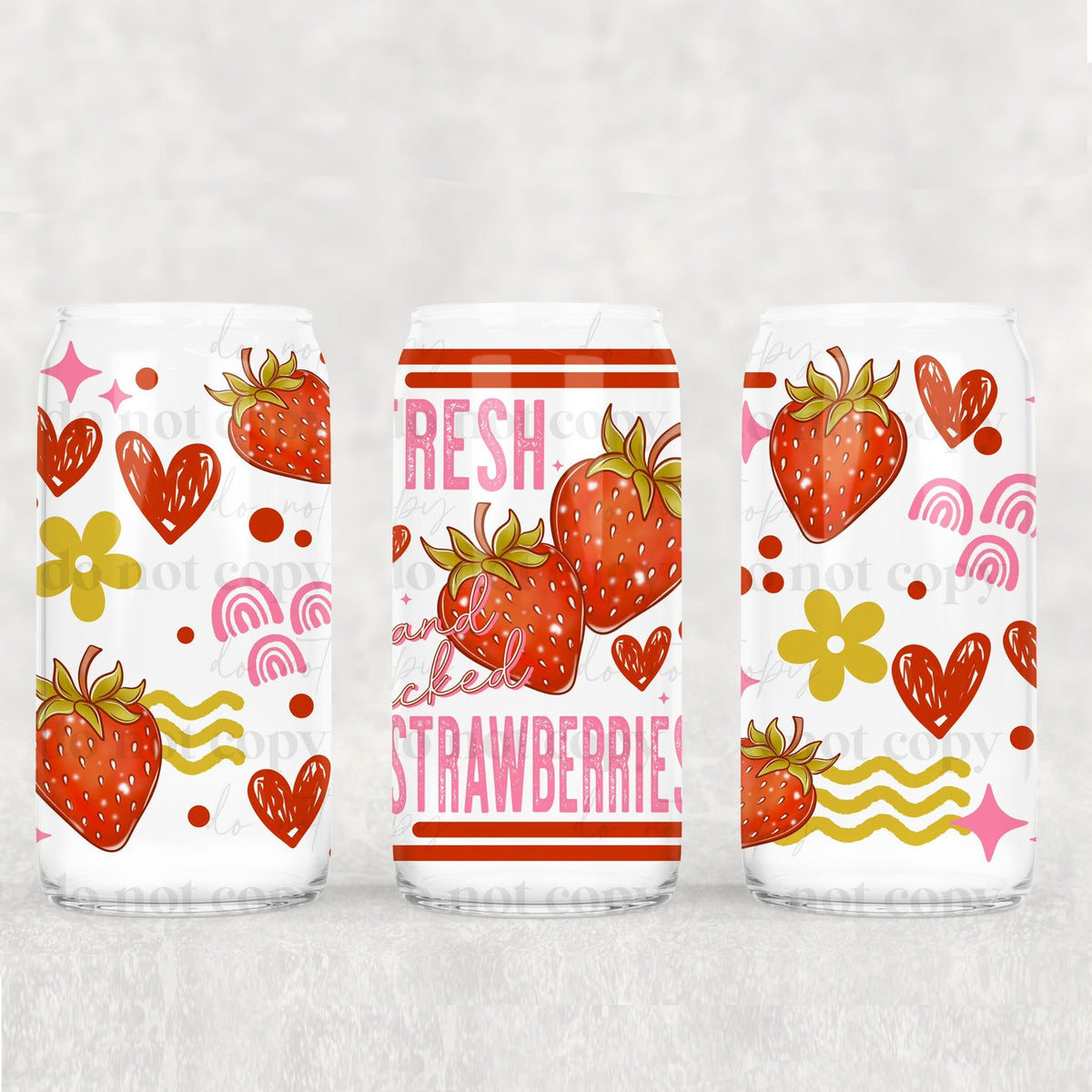 Fresh Strawberries hand picked (CSC) UV DTF WRAP