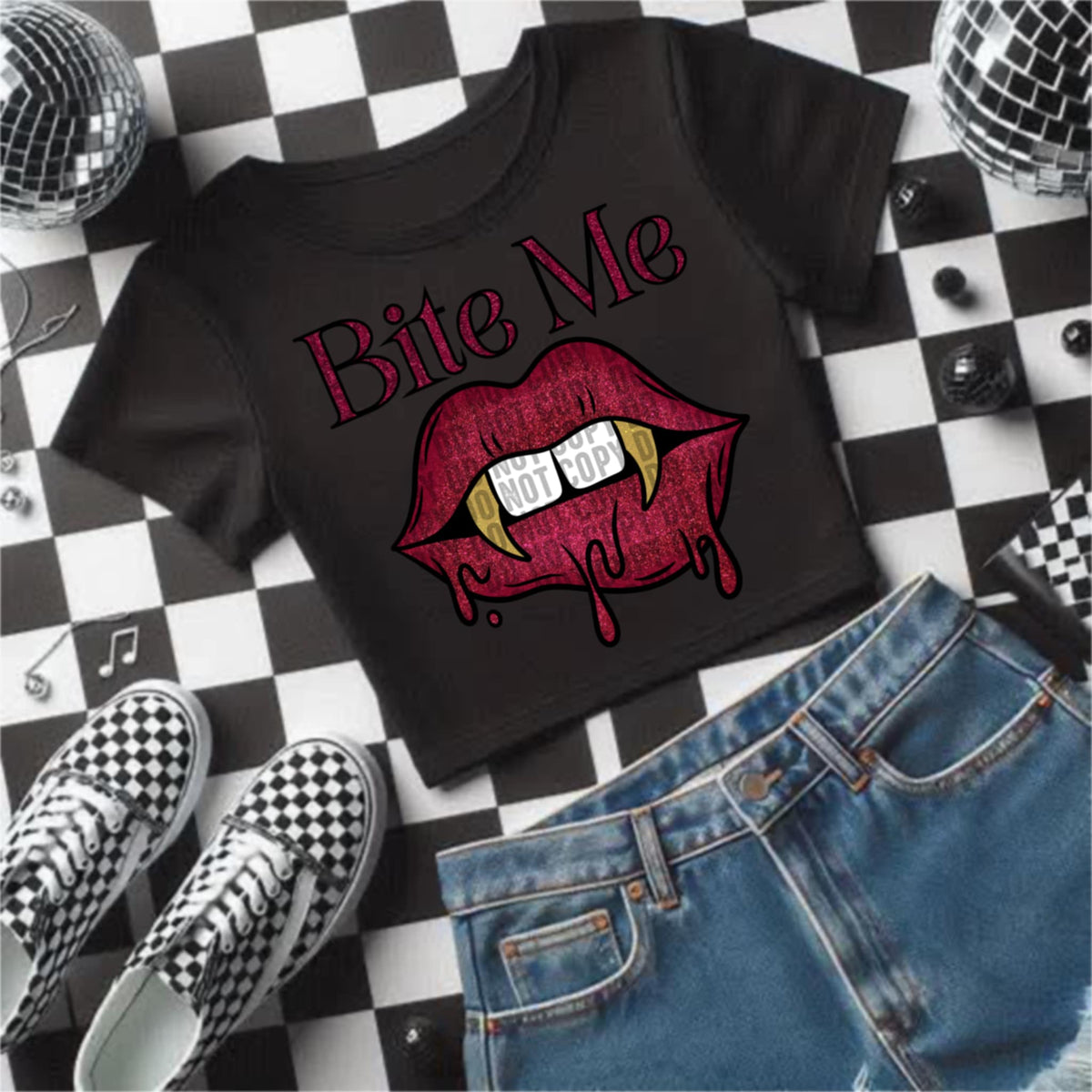 Bite Me Vampire Lips (lane) DTF transfer