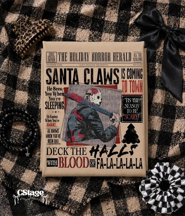Santa claws J in santa suit (Lyttle) DTF Transfer