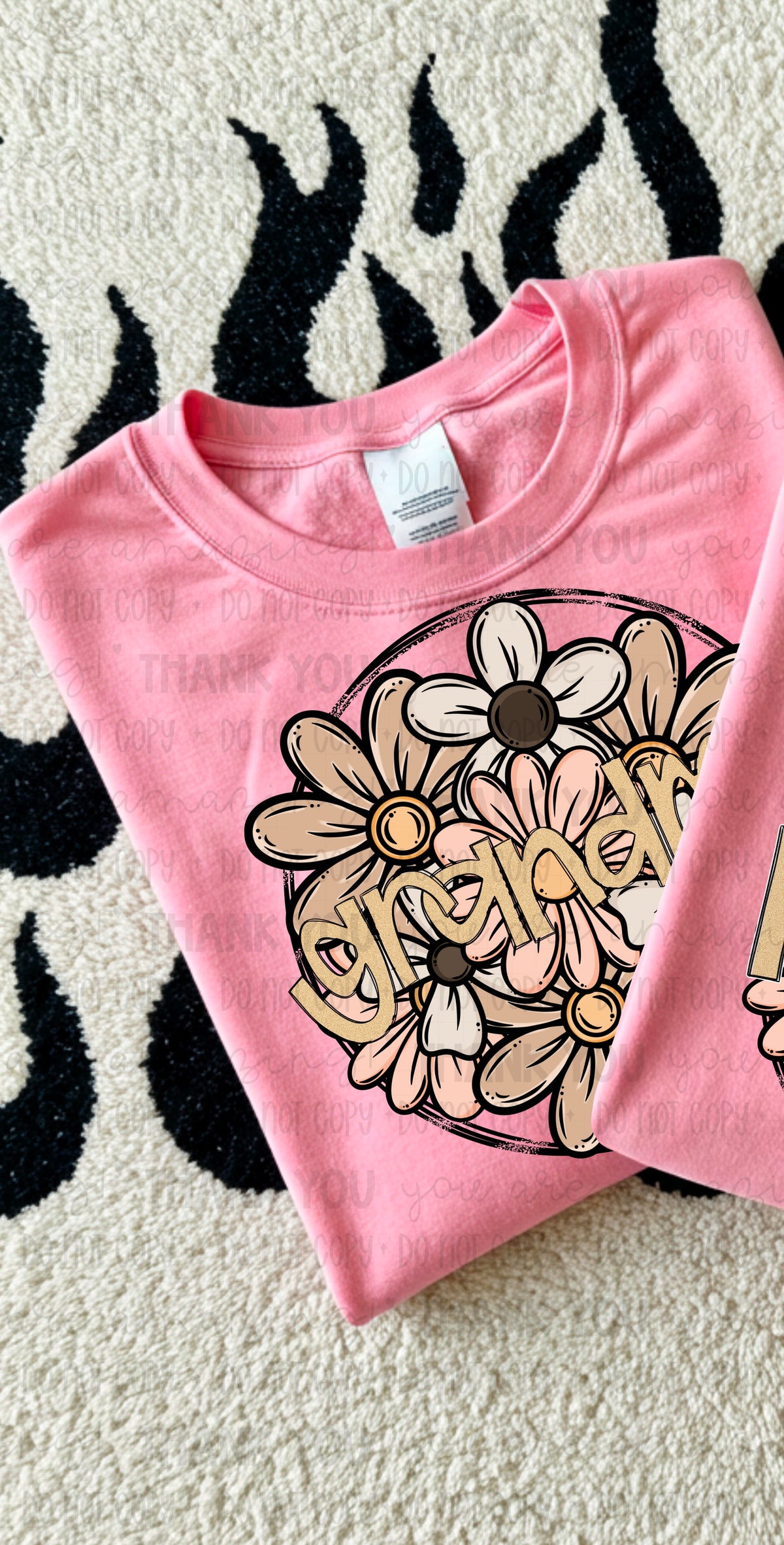 Grandma flower circle 85742 DTF transfer