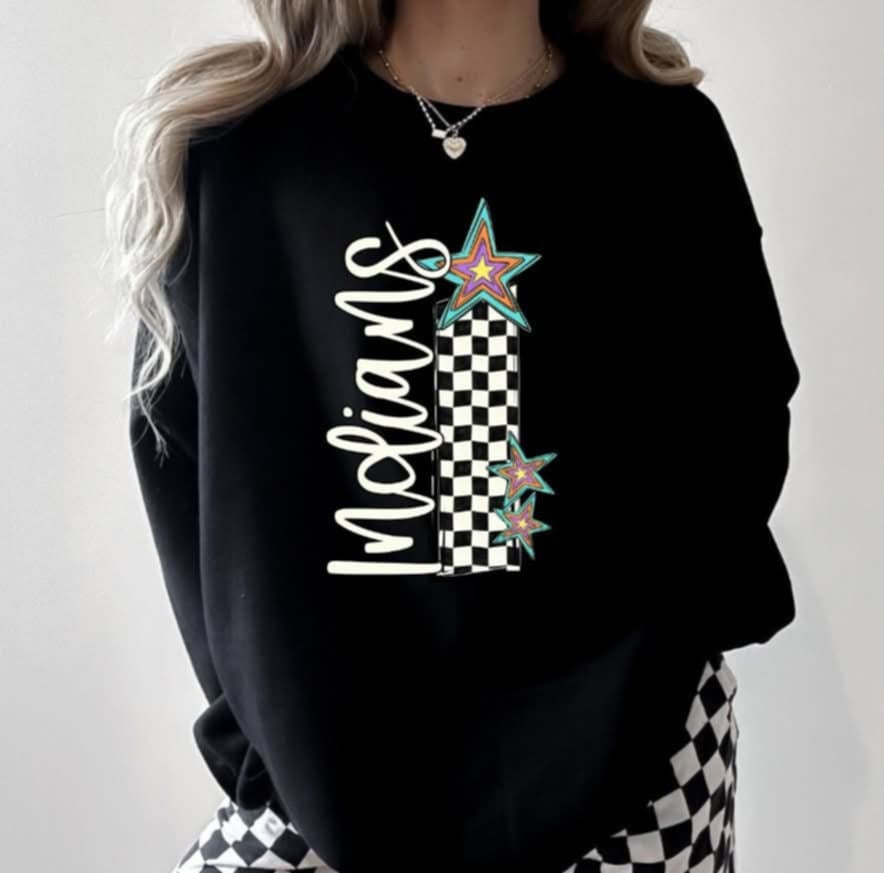 I indians checkered with stars (S&G) 87088 DTF transfer