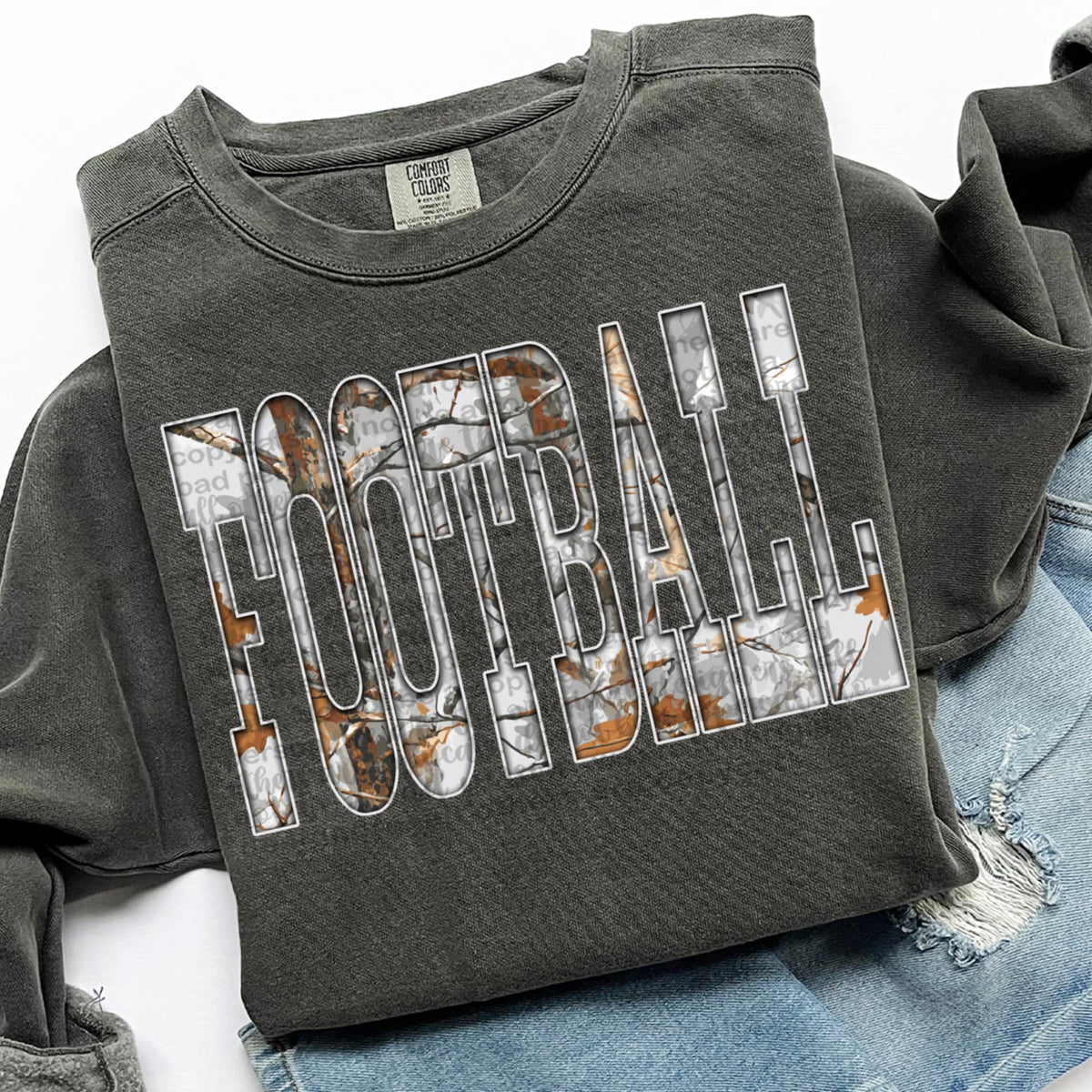 Football camo TTD DTF Transfer