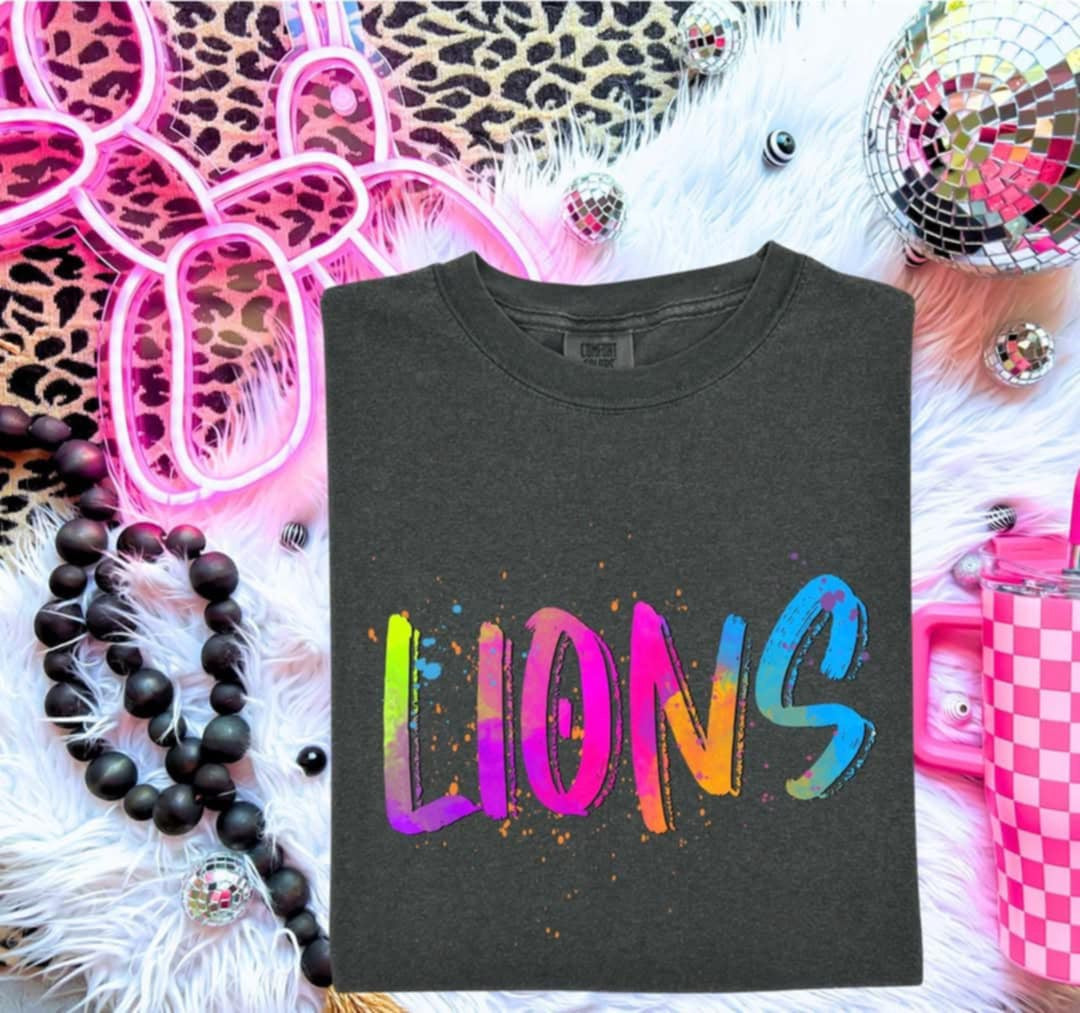 Lions Neon Splatter (S&G) 99993 DTF transfer