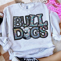 Bulldogs rhinestone soccer (CITY) 77121 DTF transfer