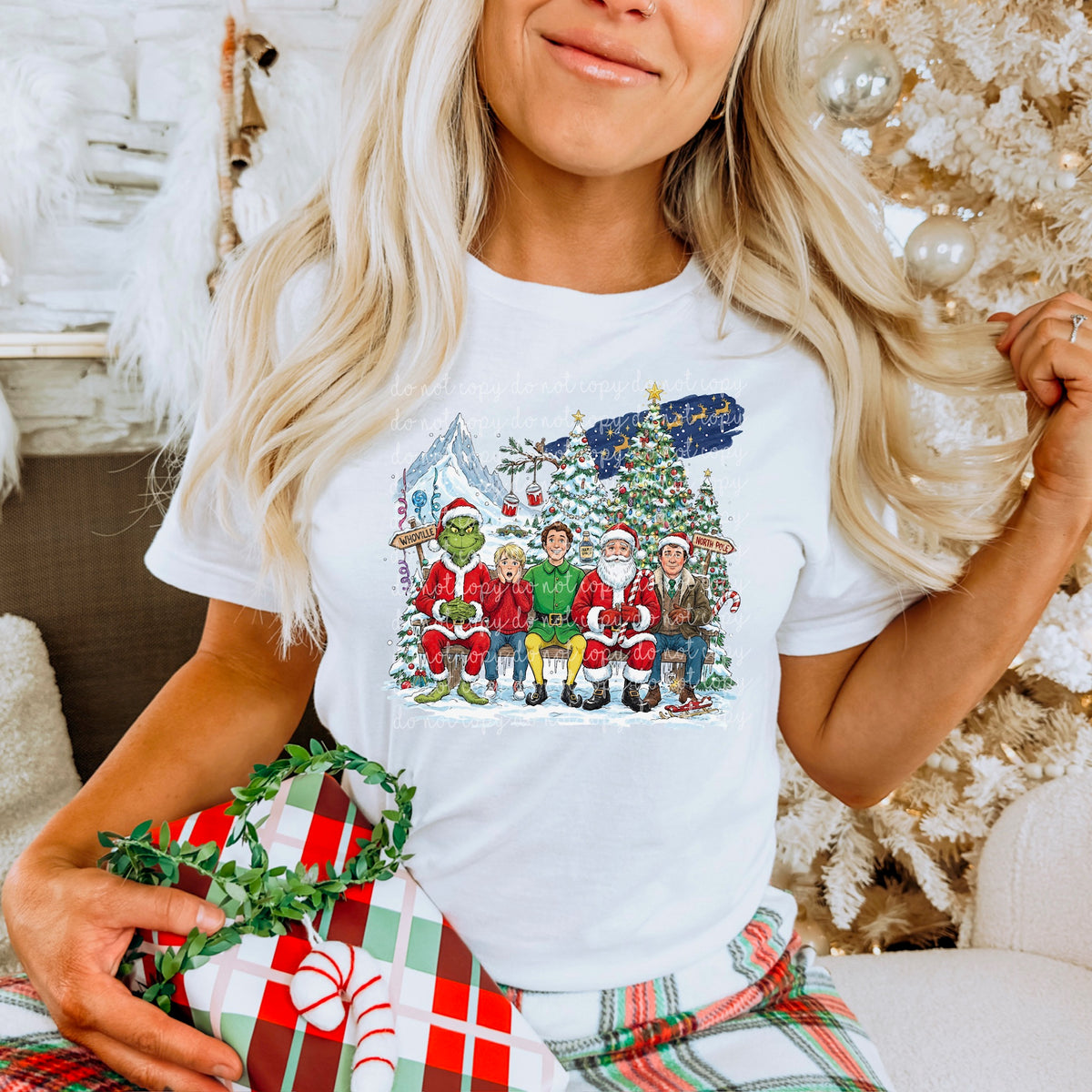 Christmas Classics on bench 115134 DTF transfer