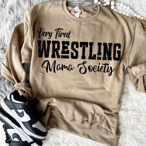 Very tired wrestling mama society black (VIRGO) 70626 DTF transfer