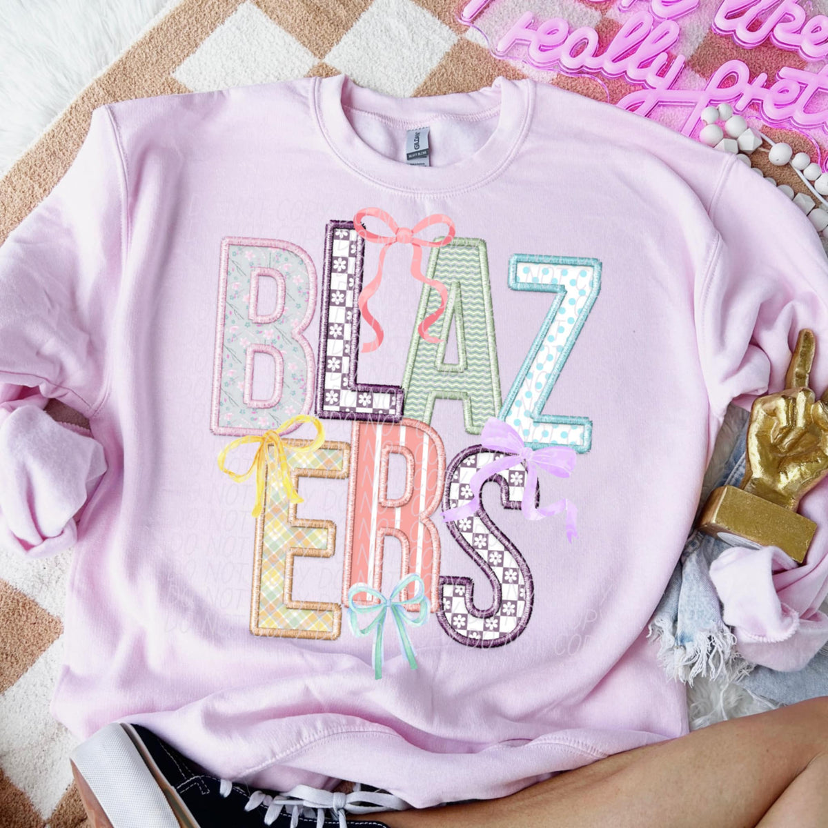 Blazers Spring Bow Mascots (CITY) 97181 DTF transfer
