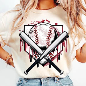 Baseball with bat X 85712 DTF transfer