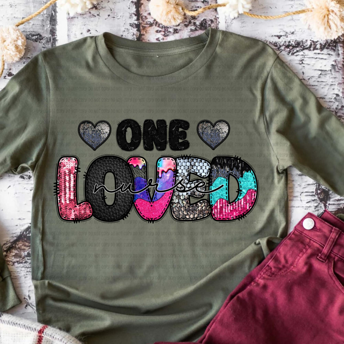 One Loved Nurse (revel) DTF transfer