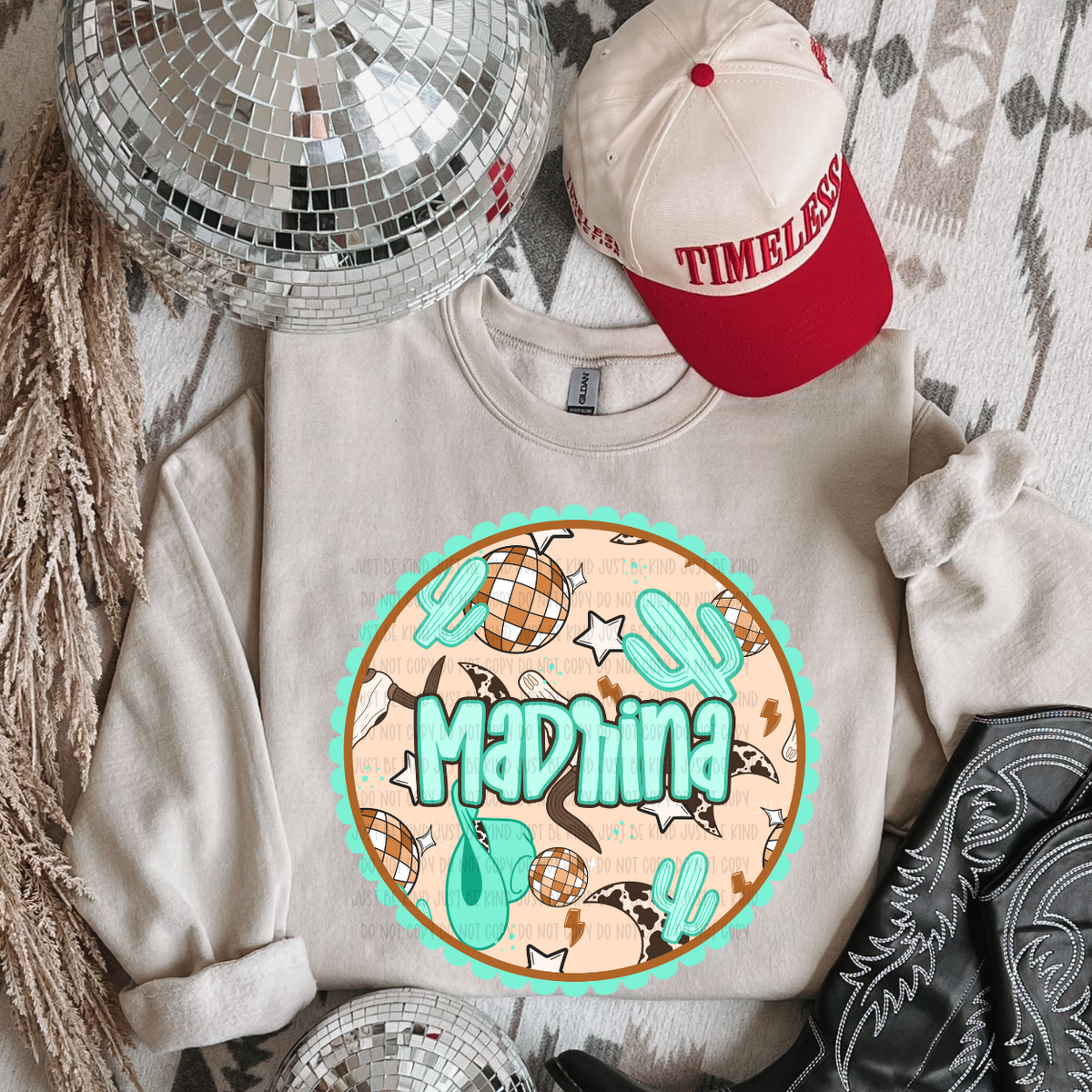 Madrina *Teal (Kayndi) 72847 DTF transfer