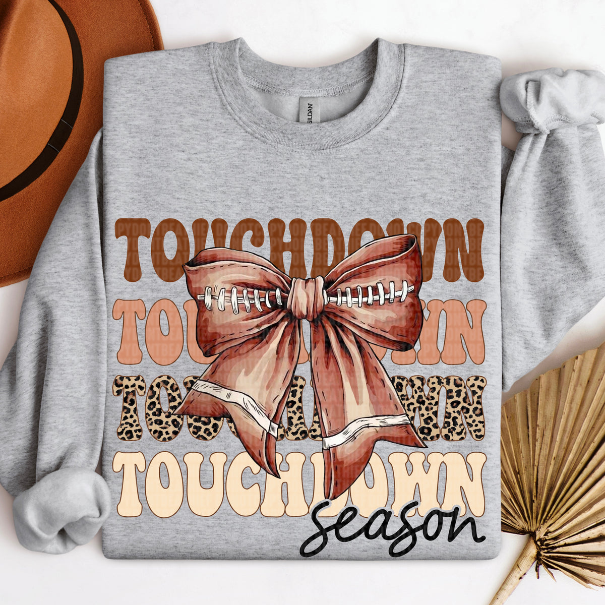 Touchdown season stacked with black font 109747 DTF transfer