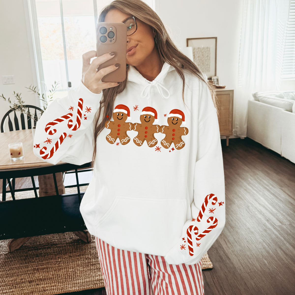 Three gingerbread (front only) (csc) DTF Transfer