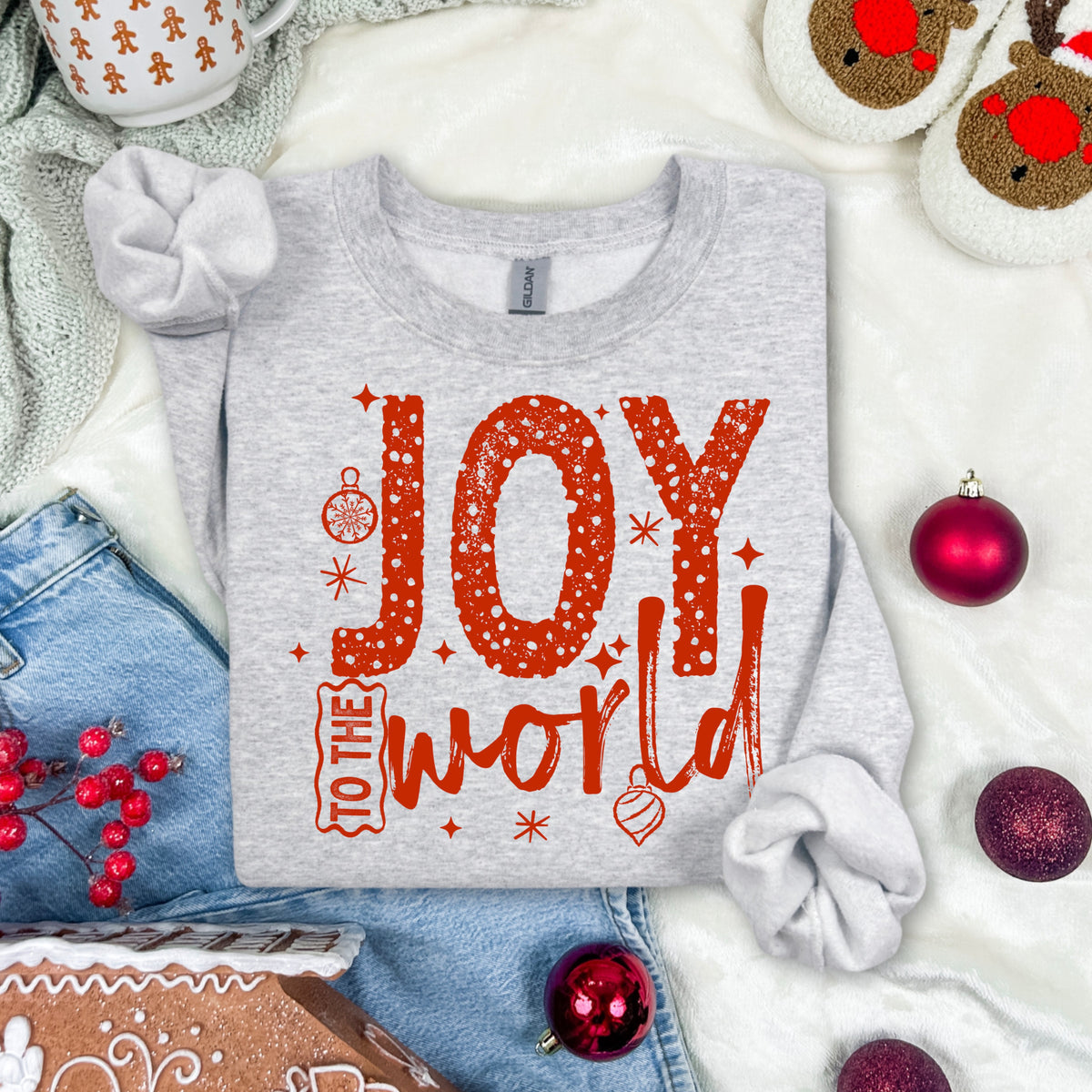Joy to the world (red) (CSC) DTF Transfer