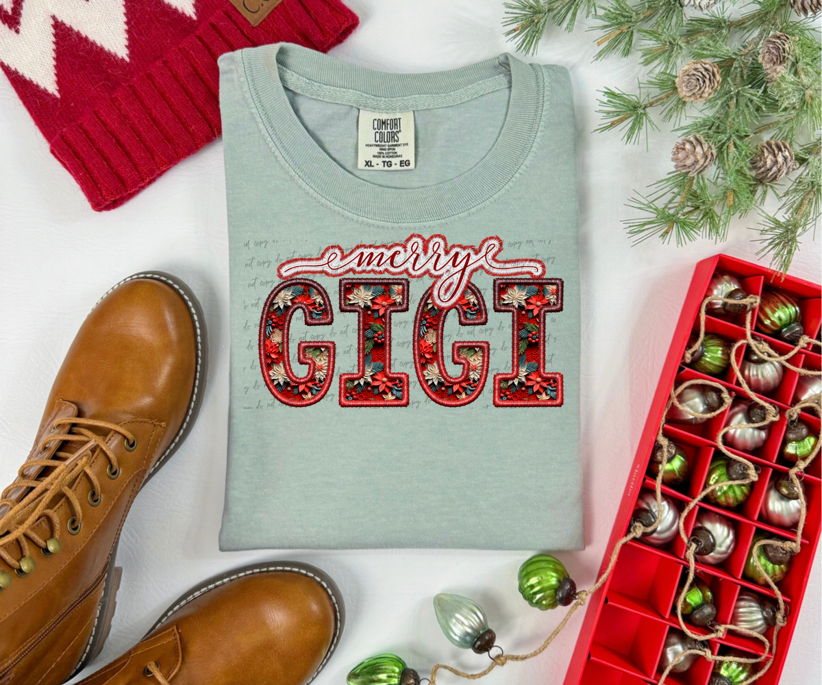 Merry Gigi (faux embroidery) 30645 DTF transfers