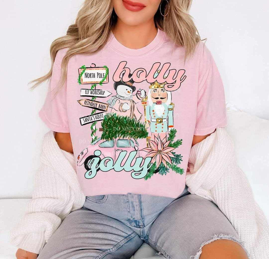Holly jolly pastel (LYTTLE) 67874 DTF transfer
