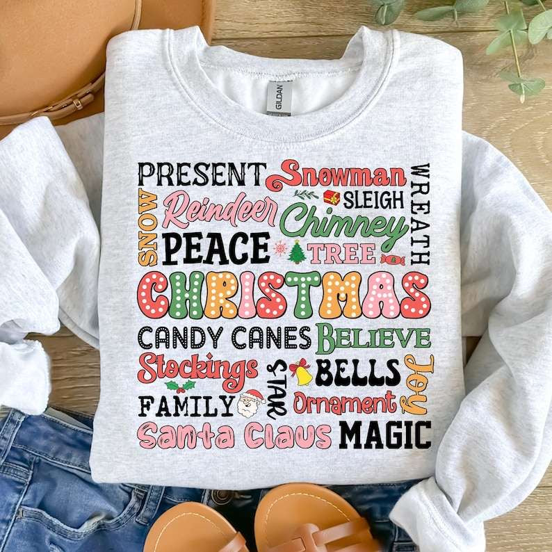 Christmas subway colorful 62264 DTF transfer