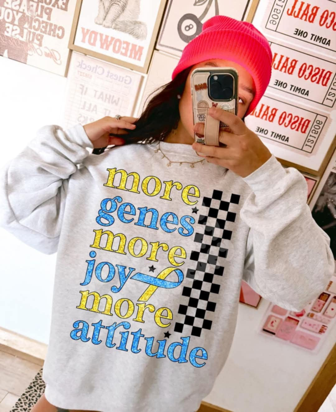 More genes more joy more attitude 92140 DTF transfer