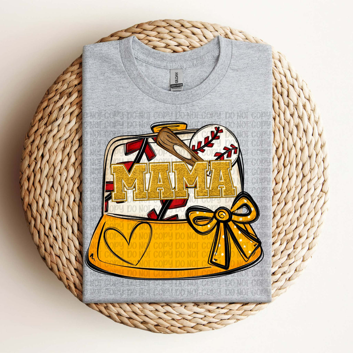 Baseball Mama Hat (yellow) (VP) DTF Transfer