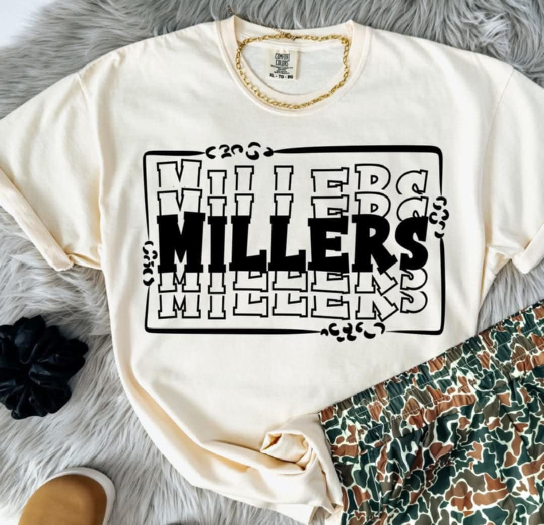 Millers stacked with frame (S&G) 98101 DTF transfer