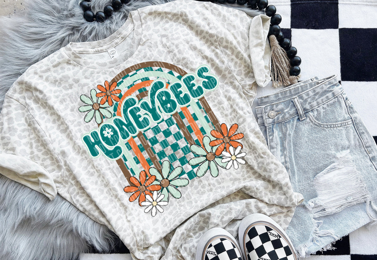 Floral Arch Mascot Honeybees 49310 DTF TRANSERS
