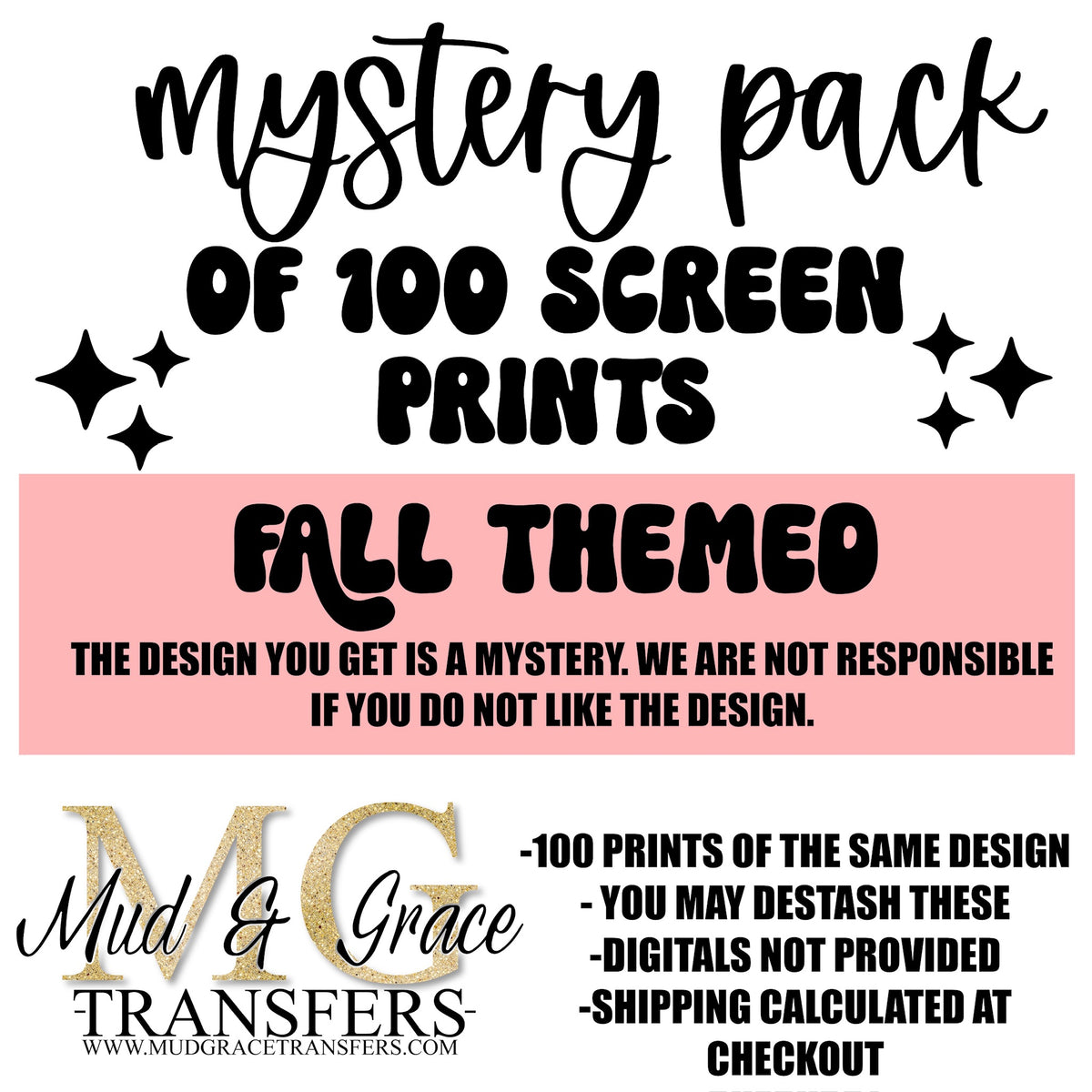 Fall Mystery Screen print pack (see description)