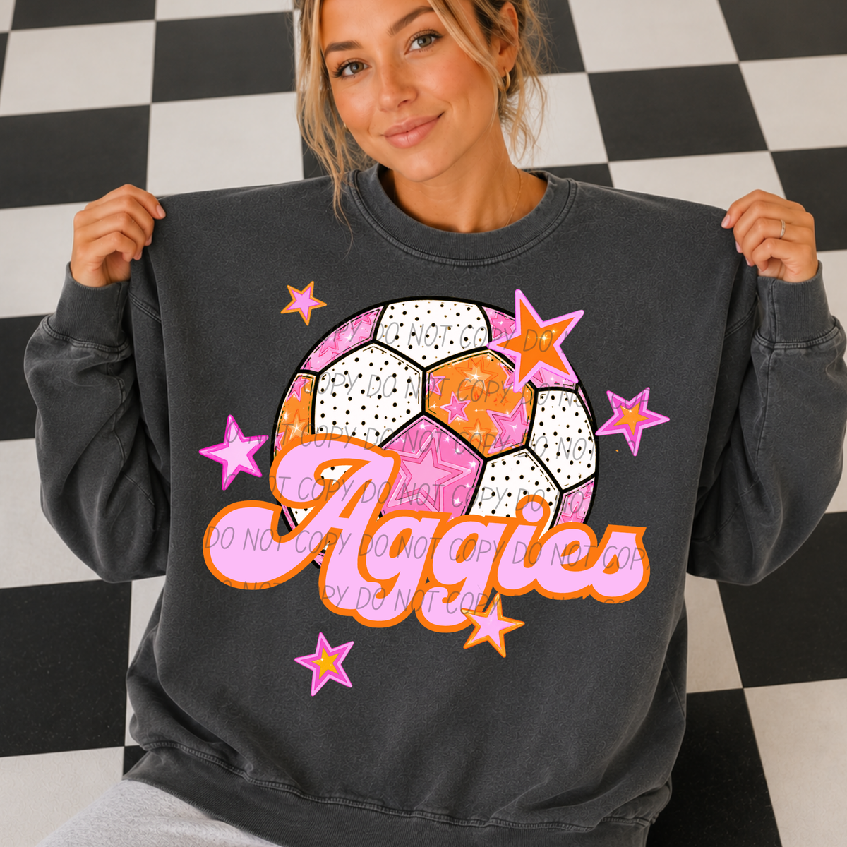 Aggies pink soccer (City) DTF transfer