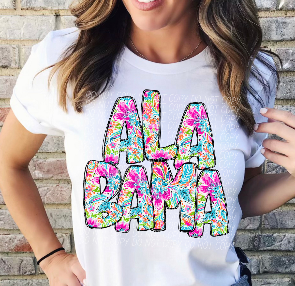 Alabama floral STACKED CITY DTF transfer