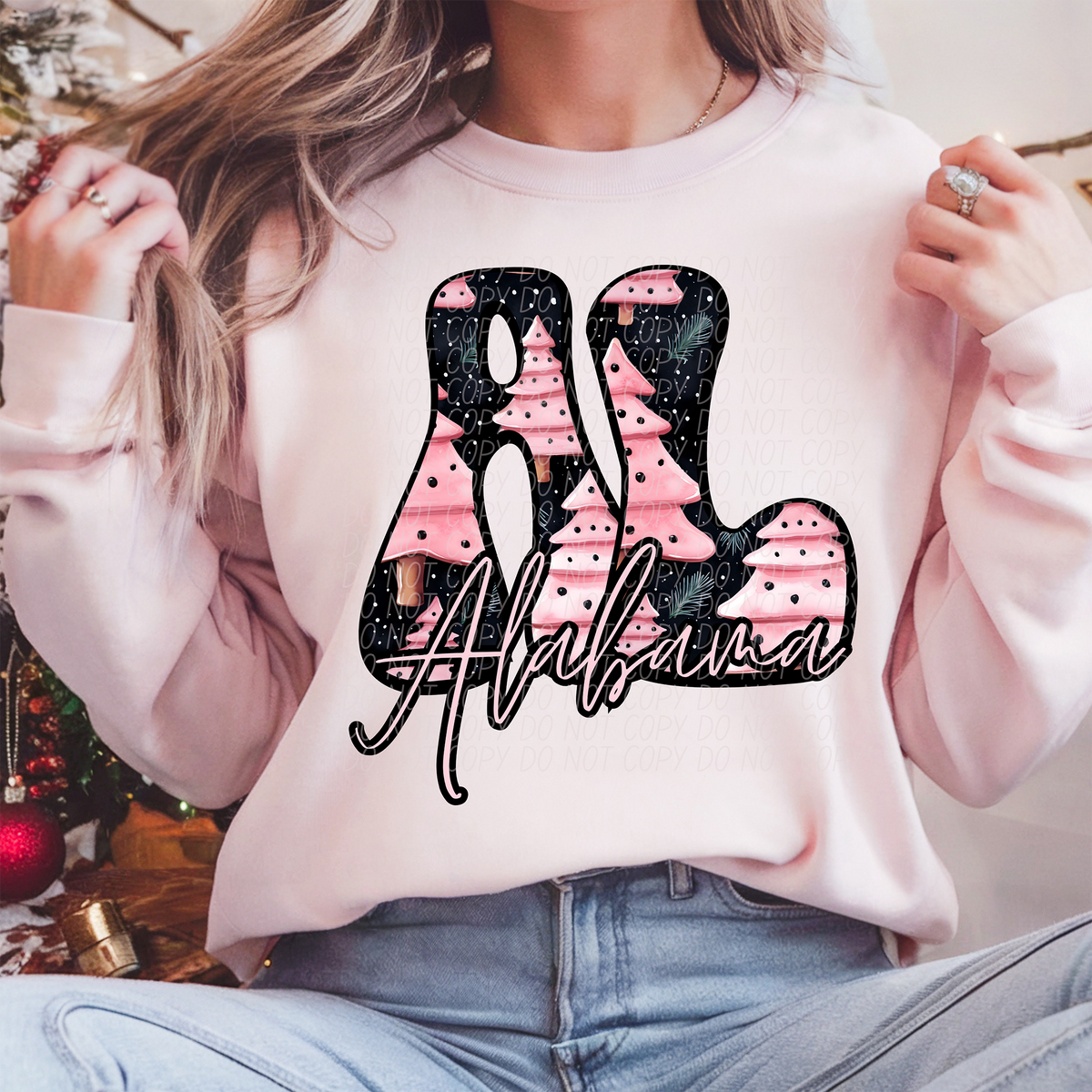 AL Alabama Christmas State 66204 DTF transfer