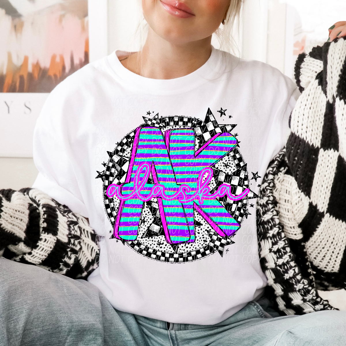 Dalmatian stripes circle states CITY DTF transfers
