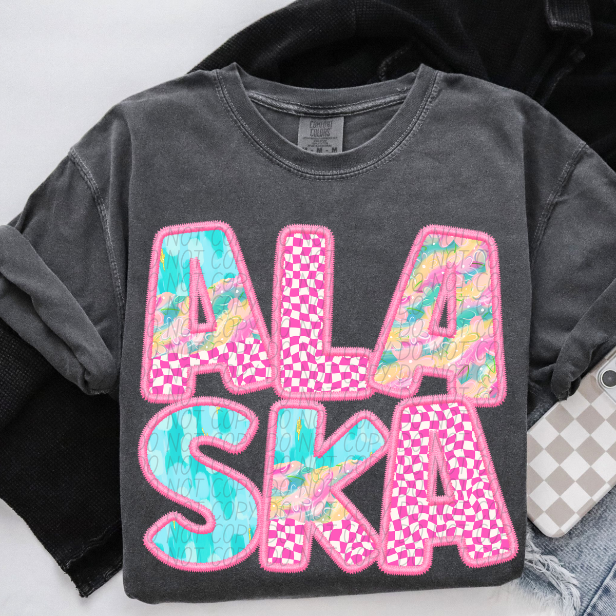Alaska spring checkered (CITY) DTF transfer