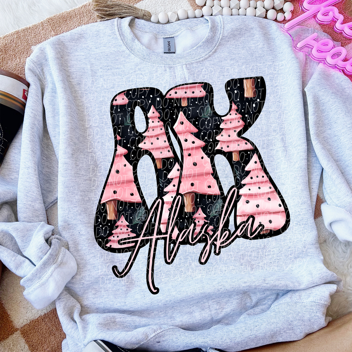 AK Alaska Christmas State 66205 DTF transfer