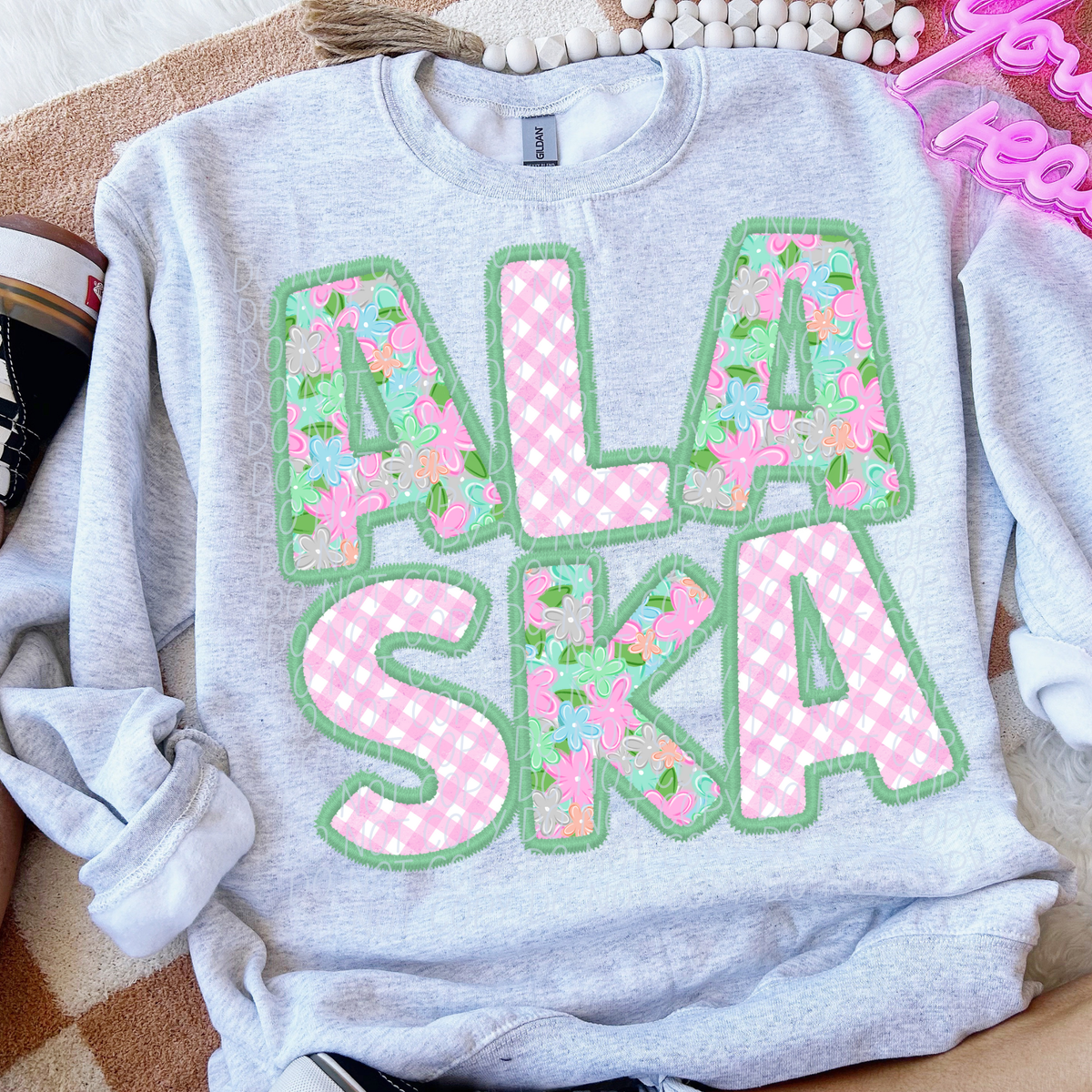 Spring floral state Alaska (City) DTF Transfer