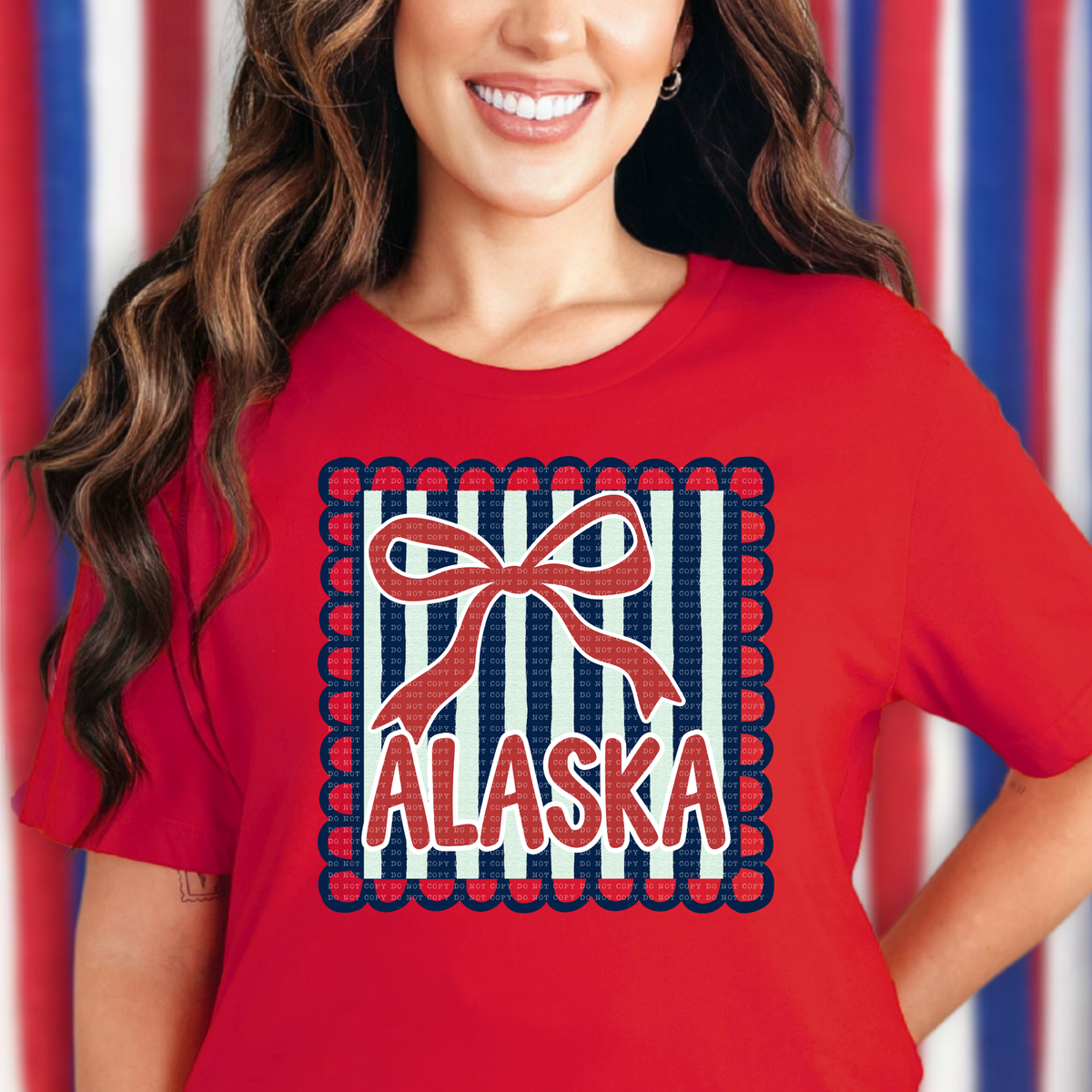 Alaska preppy RWB frame (ECHT) DTF Transfer