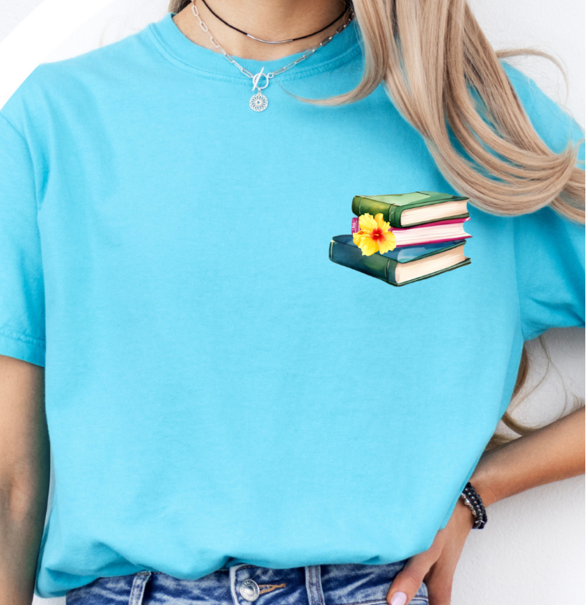 Stacked books POCKET (CSG) 105045 DTF transfer