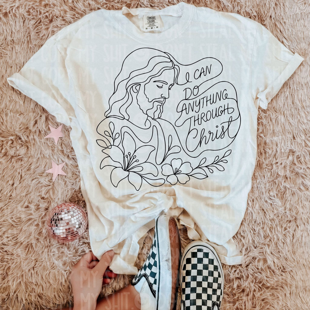 i can do all things through christ line art (lyttle) DTF Transfer