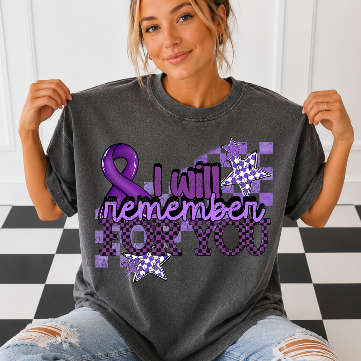 I will remember for you-purple font (CITY) DTF Transfer