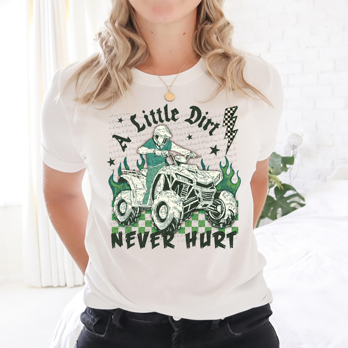 A Little Dirt Never Hurt Green Speckled 89194 DTF Transfer