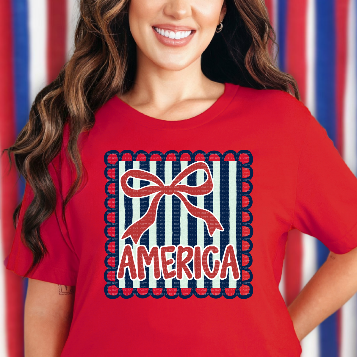 America preppy RWB frame (ECHT) DTF Transfer