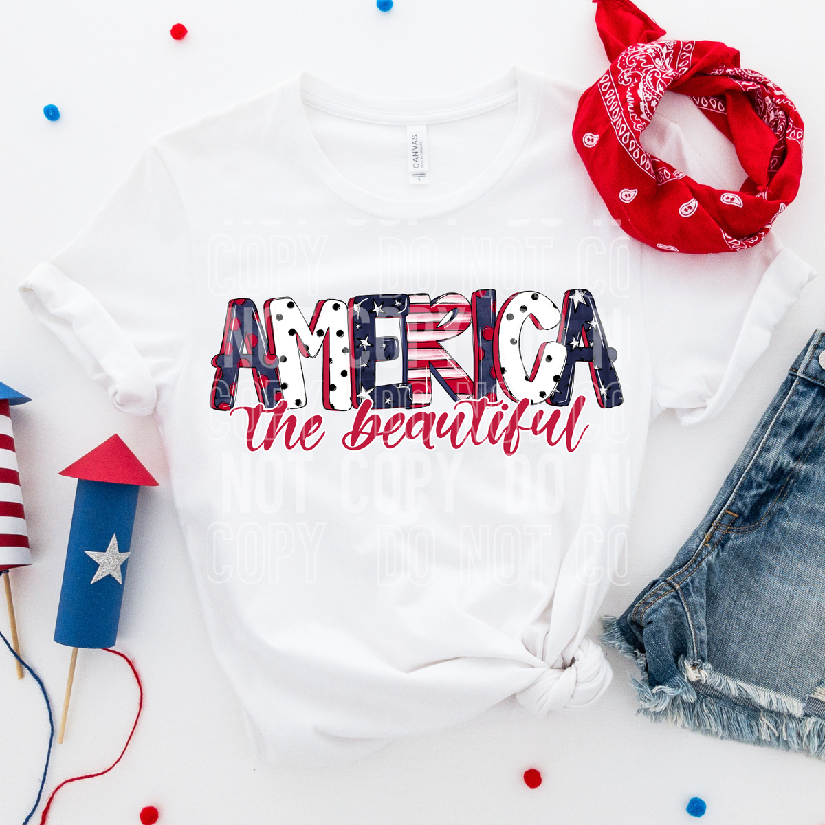 America the beautiful (SBB) Sunday Special DTF transfer