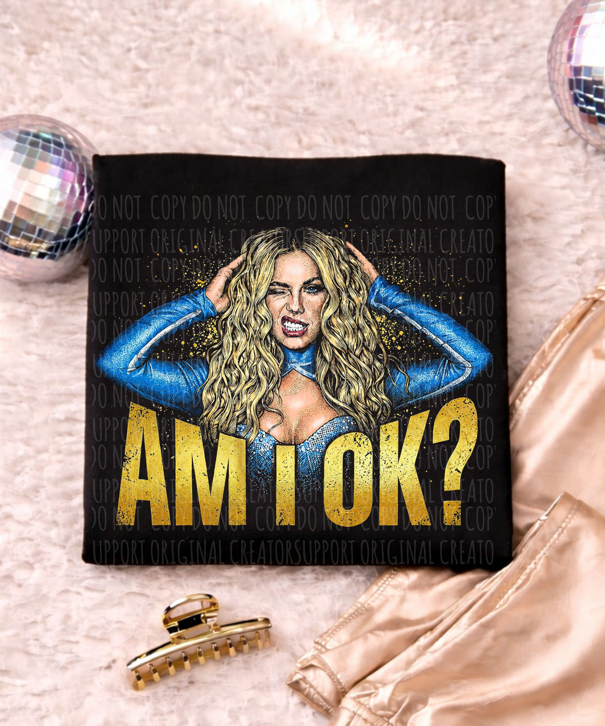 Am I okay color (Starlight) DTF Transfer