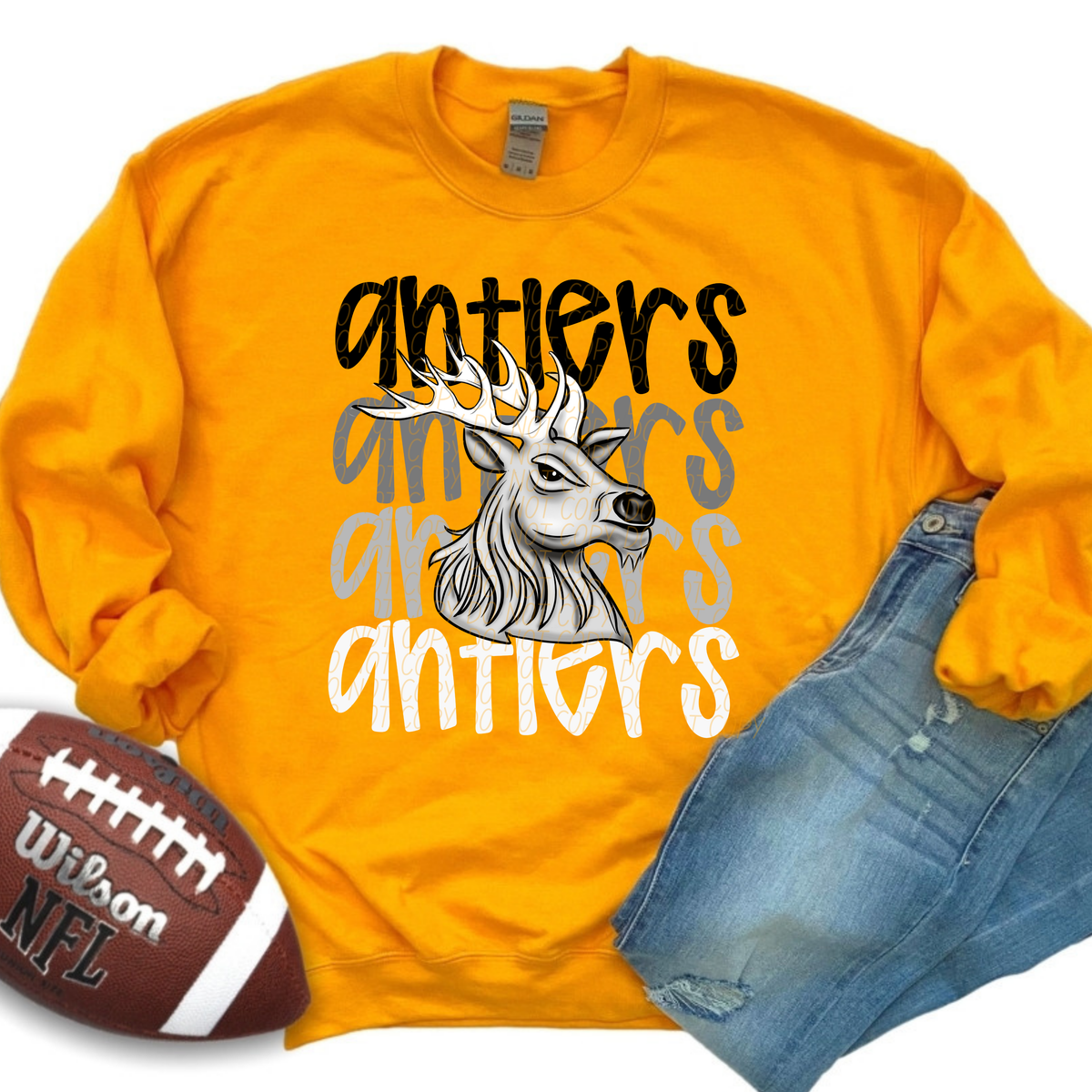 Antlers Word Stacked (CITY) 57421 DTF transfer