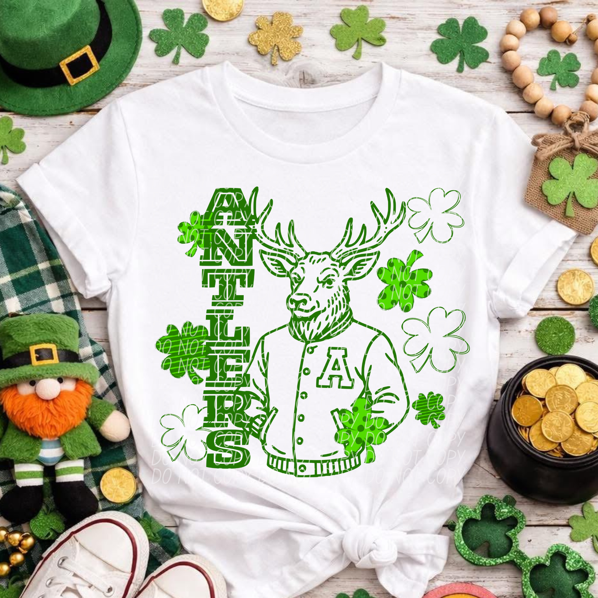 Letterman Clover Antlers (City) DTF transfer