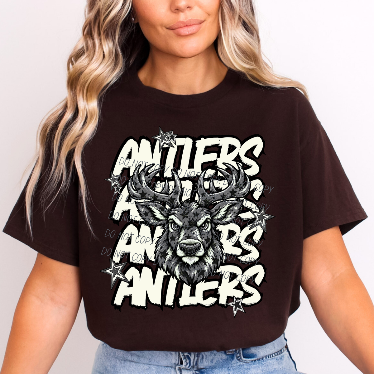 antlers varsity after dark (city) DTF Transfer